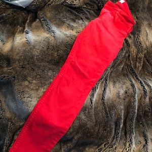 Abercrombie and Fitch red straight leg jeans